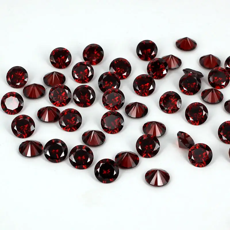 

Siam Color Brilliant Cubic Zirconia Stones Round Shape Pointback Beads Supplies For Jewelry 3D Nails Art DIY Decorations 5-18mm