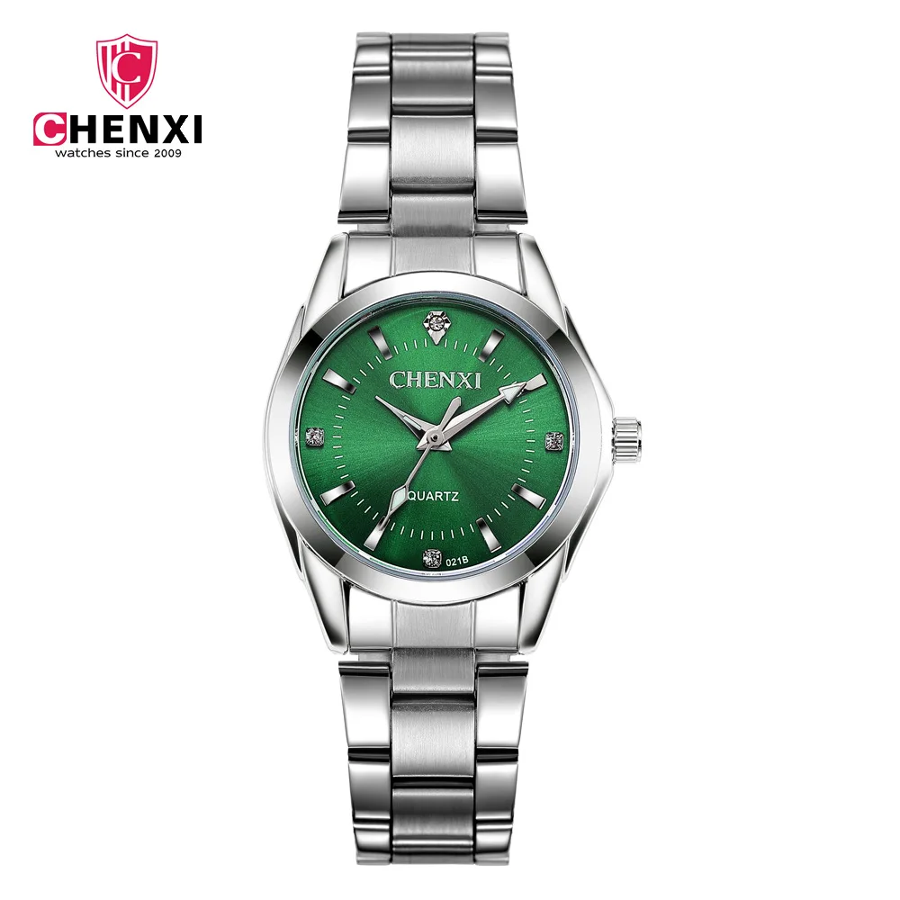 021B New Fashion CHENXI CX021B Brand relogio Luxury Women\'s Casual watches waterproof watch women Clocks Dress Gift Rhinestone