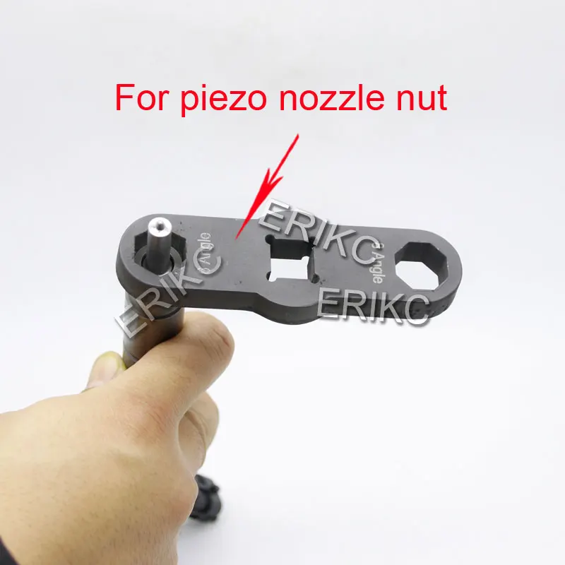 ERIKC 8 and 6 Angle Nozzle Nut Disassemble Remove Tools common rail injector cap Steel spanner for Bosch Pizeo Siemens