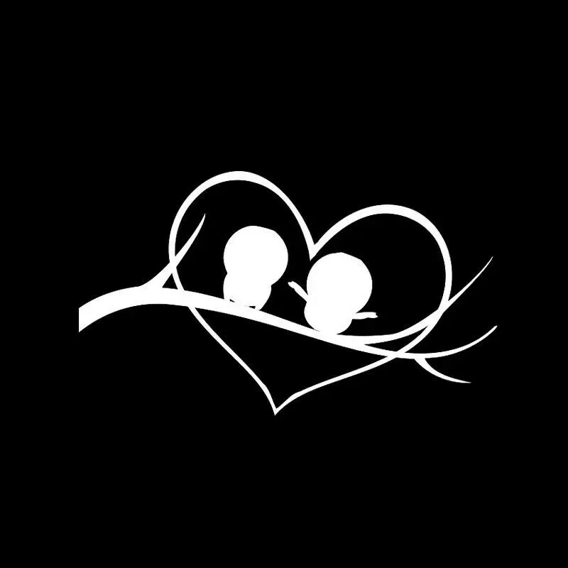 15*12cm Car Sticker Love Birds On The Branches Auto Car Bumper Window Vinyl Decal Sticker Decals Decor