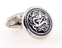 Men's cufflinks retro dragon design wholesale&retail Vintage Cufflinks gold/silver color hot sale copper material cufflinks