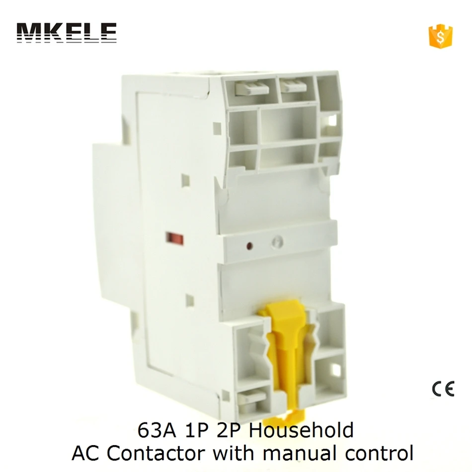 63A 2 Tiang Listrik Rumah Tangga AC Kontaktor 230 V 110 V 24 V Dengan Dioperasikan Secara Manual Contator 2NO 2NC 1NO1NC