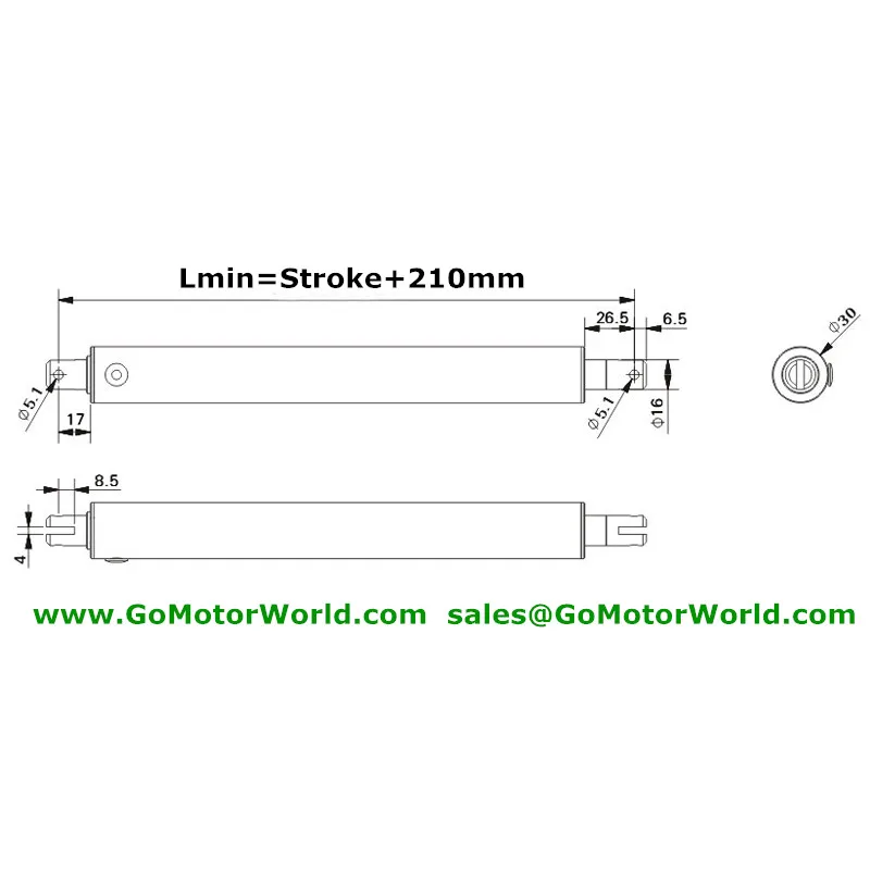 Imagem -04 - Motor Linear Tubular de Corrente Contínua 600n Conversor com Carga de 24v mm s Velocidade de 200 mm Polegadas Atuador Linear dc em Linha tipo La15 Venda Quente