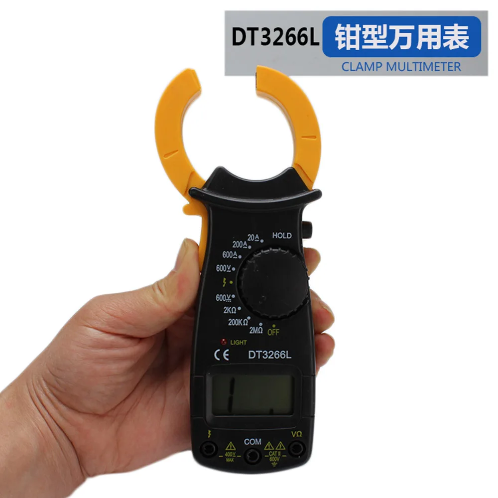 DT3266L clamp meter 3 1/2 digit LCD Digital Clamp Multimeter AC DC Voltage Electronic Tester Meter with Multimeter Pen