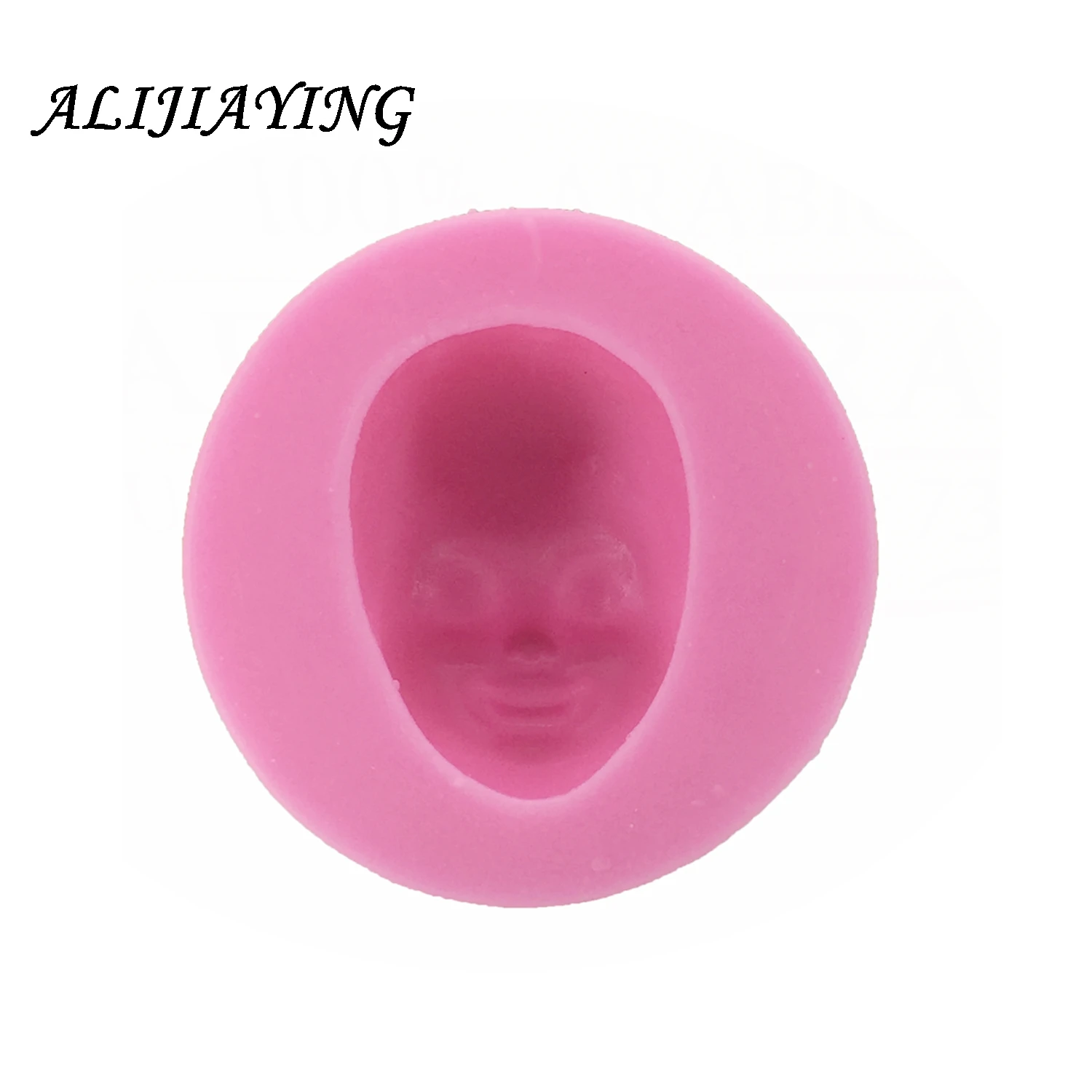 Polymer Clay Resin 3D Baby face girl Head chocolate silicone mold for cake decorating tools D0885