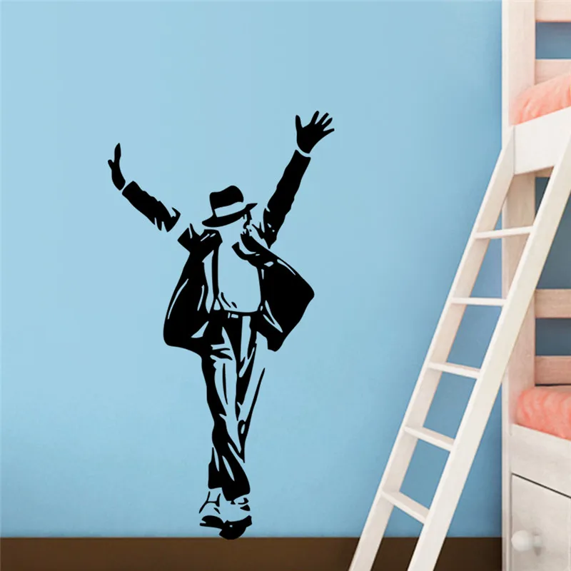 Danza di Michael Jackson Wall Stickers Smontabile della parete Del Vinile Della Decorazione Della Parete decalcomanie di Arte Poster FAI DA TE