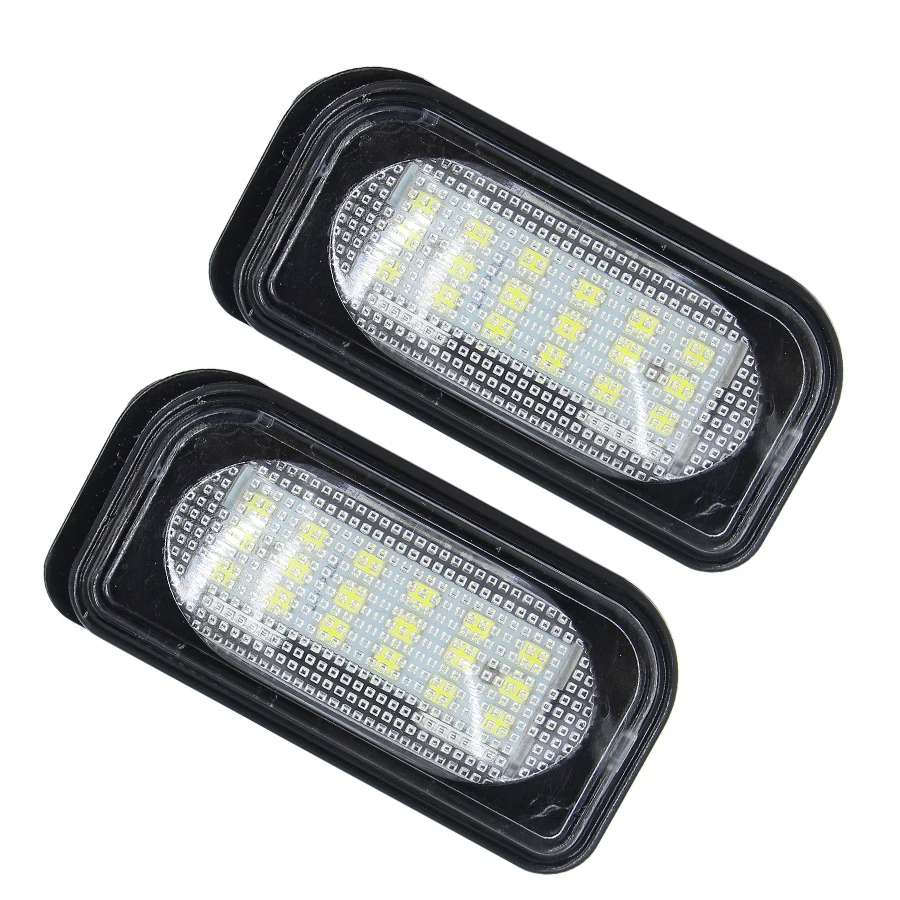 2Pcs CanBus Error Free License Plate LED Light For Mercedes-Benz W203 5D 4D Door Number lamp white 12V