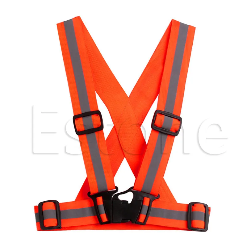 Kids Adjustable Safety Security Visibility Reflective Vest Gear Stripes Jacket