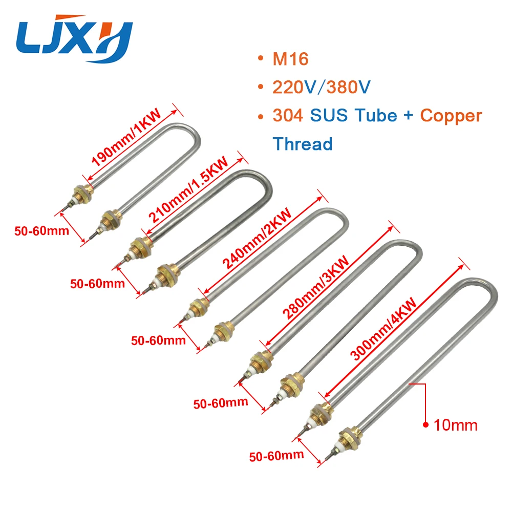 LJXH 1KW/1.5KW/2KW/3KW/4KW U Typ M16 Elektrische Wärme Rohr, u-form Heizung Element, U Typ Rohr, Heizung Rohr, U Form Heizung Rohr