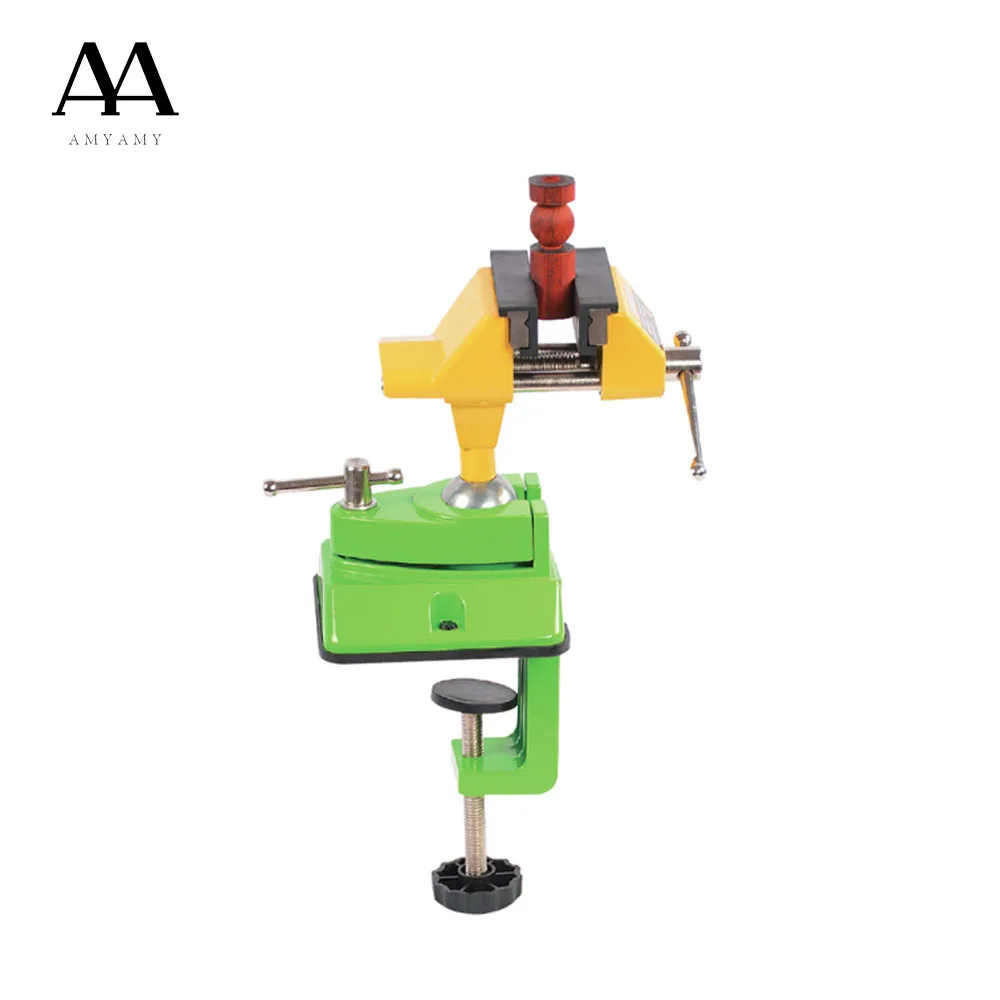 AMYAMY Universal Table Vise 3 inch Jaw Zinc alloy 360 degree Swivel Table Top   Vice repair tools