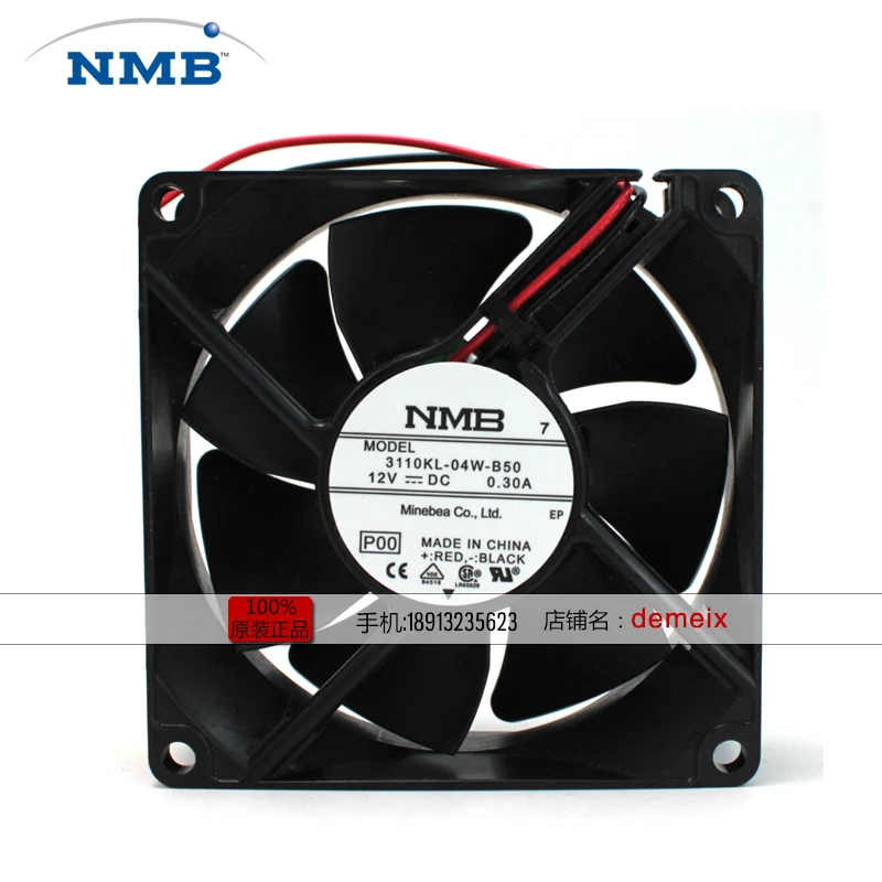 

Новый NMB-MAT NMB 3110KL-04W-B50 12V 0.30A 8025 Вентилятор охлаждения