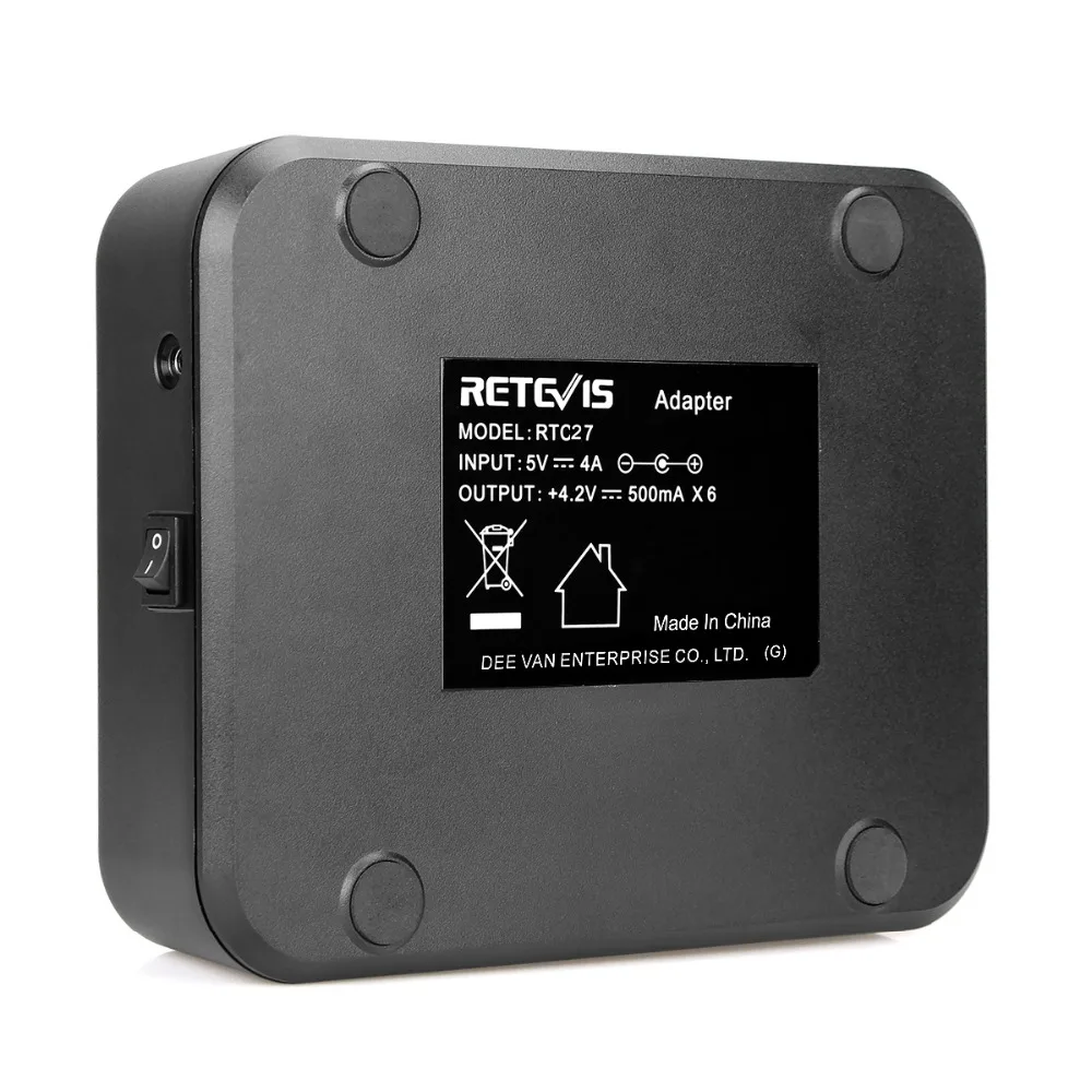 High Efficiency Retevis RTC27 Six-Way Charger Multiple Safety Protection for Retevis RT27/RT27V Walkie Talkie C9059D