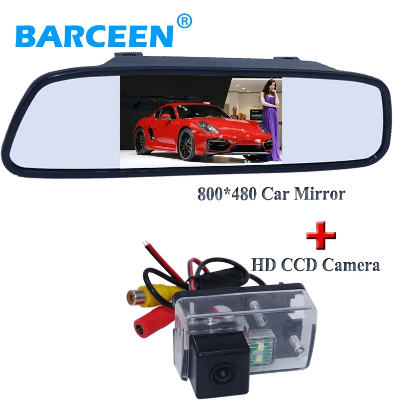 Apply for Peugeot 206/ 207/407/307(Sedan)/307SM car rearveiw camera with 800*480 resolution car mirror 4.3