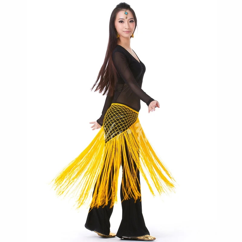 New Tassel belly dance costumes senior sexy long tassel belly dance belt for women belly dance hip scarf accessories