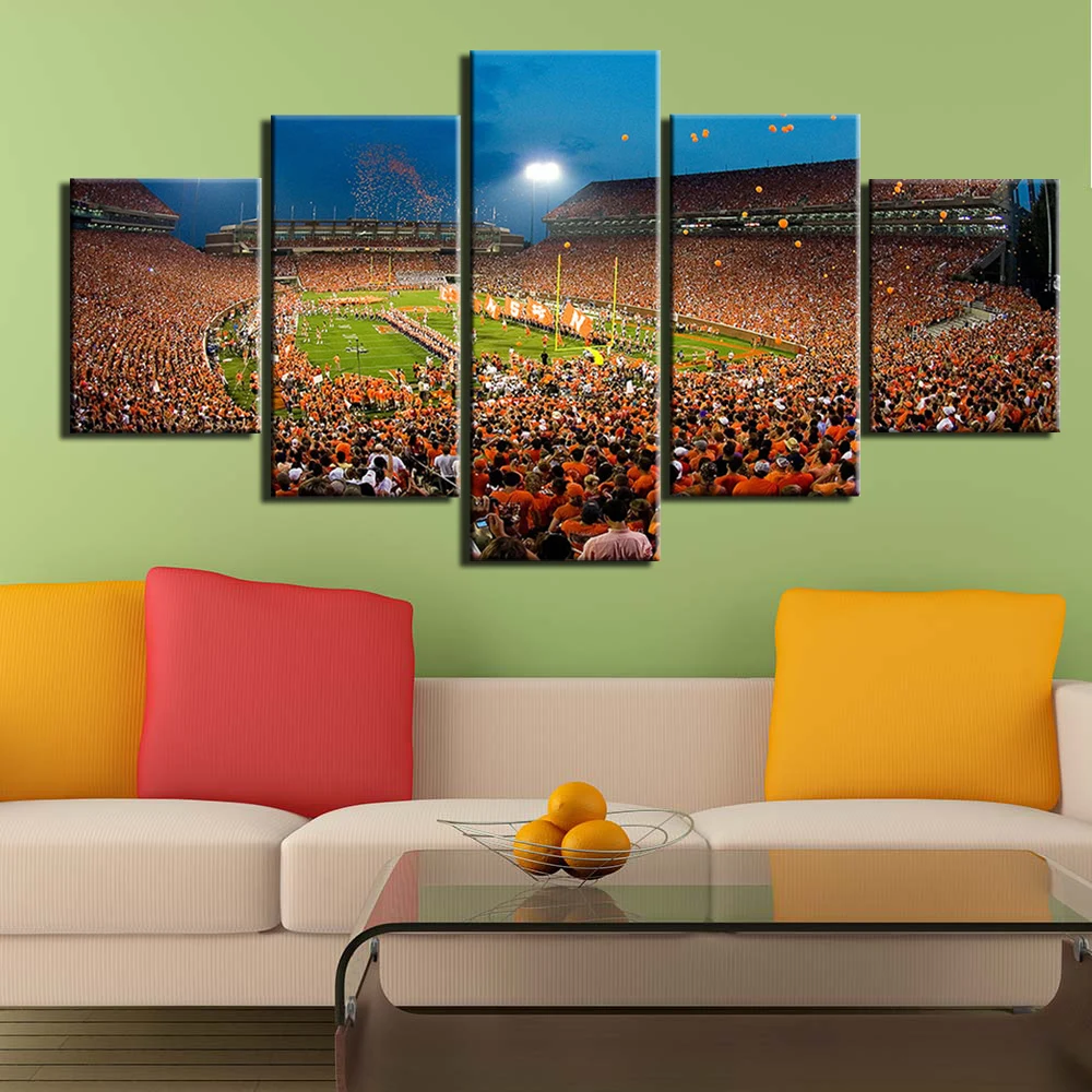 5 pieces Memorial Stadium Pictures Canvas Painting Wall Art Playground Posters Prints Football Sports Pictures for Living Room