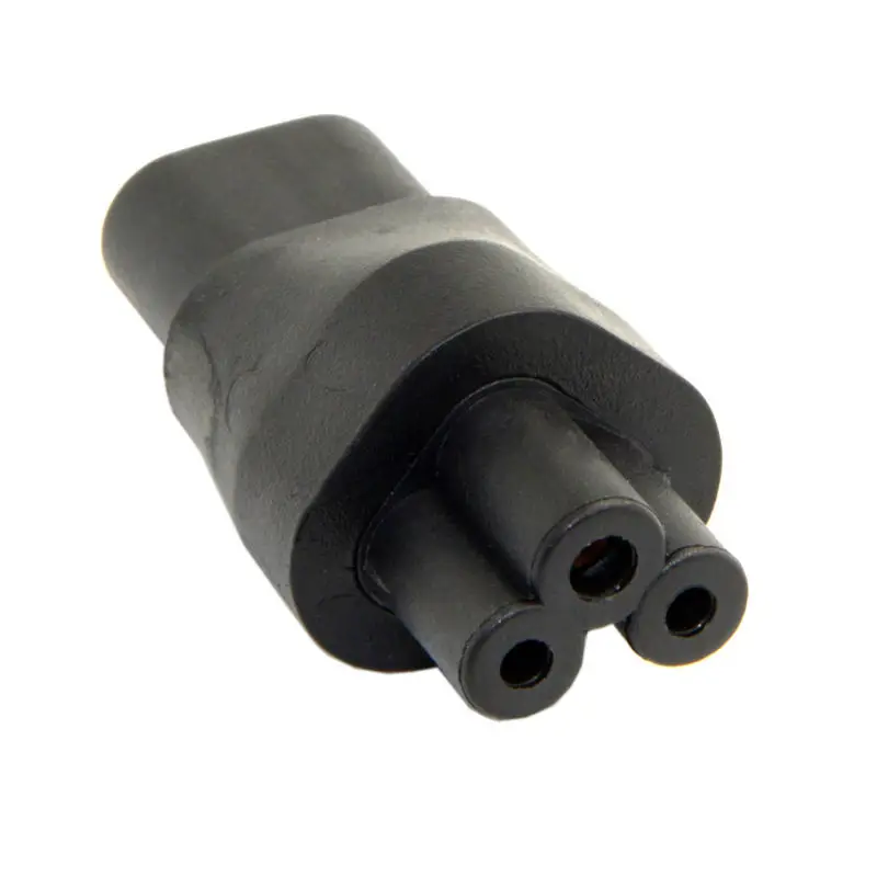 IEC320 IEC 320 C8 Plug to C5 Receptacle Cloverleaf Power Supply Mains Adapter Convertor Adapter