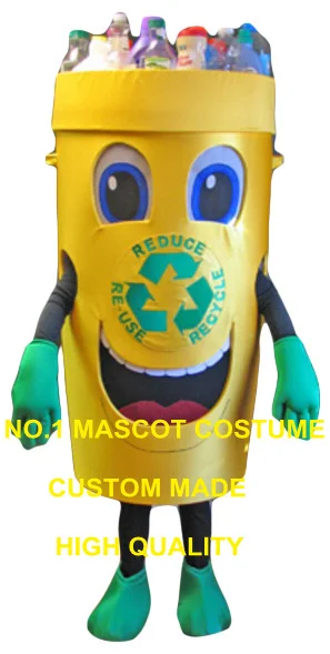 Recycle can mascot costume for adult trash can waste ash bin garbage can theme anime cosplay costumes carnival fancy dress 2854