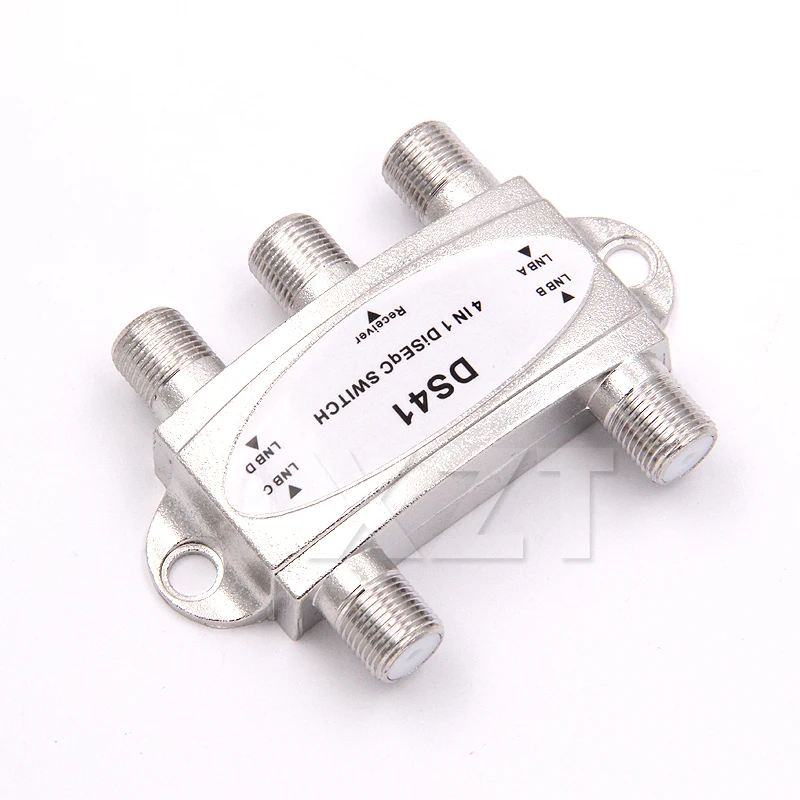 Newest 1pcs Free TV DiSEqC Switch 4x1 DiSEqC Switch satellite antenna flat LNB Switch for TV Receiver