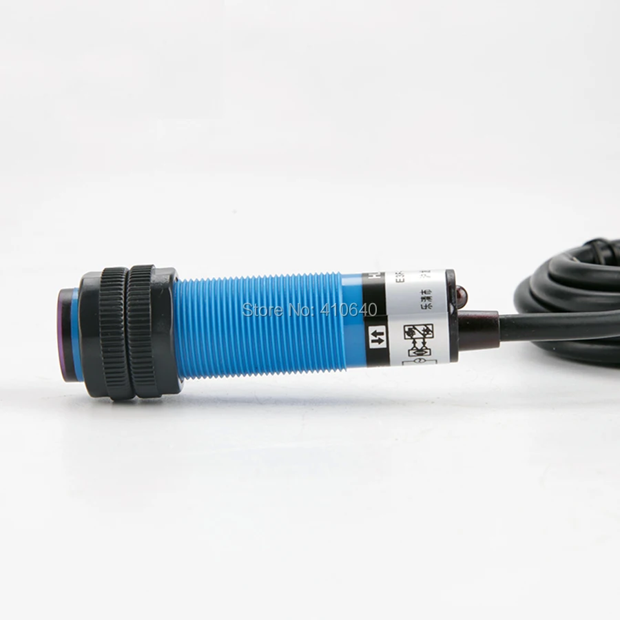 1 Piece OMKQN E3F-DS30Y2 Adjustable 30 cm Diffuse Reflection Photoelectric Proximity Switch Two Line Normal Close Blue Tube