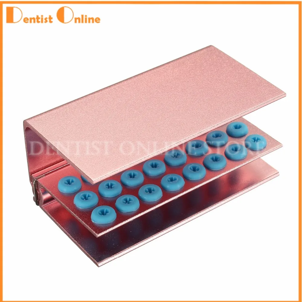 2pcs 24 Holes Dental Burs Holder With Silicone Dental Lab Equipment High Speed Block Alloy Autoclavable Box Dentist Materials