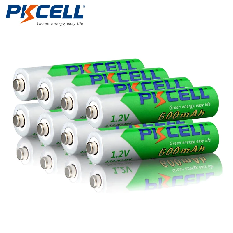 8Pcs*PKCELL AAA Pre-charged Battery 1.2V NIMH 600mAh Low Self-discharged Ni-MH aaa Rechargeable Batteries With Cycles 1200times