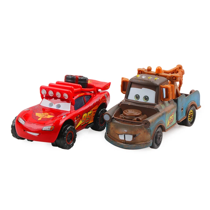 Disney Pixar Cars 2 3 Lightning McQueen Mater Jackson Storm Ramirez 1:55 Diecast Metal Alloy Car Model Christmas Kids Toys Gifts