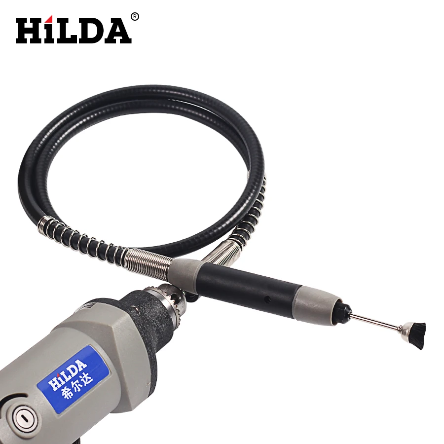 HILDA Flexible Shaft Fits Rotary Grinder Tool for Dremel 400W Rotary Tools 110cm with 6 Chuck for Dremel Accessories