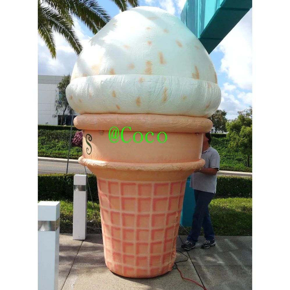 

free air shipping to door,4m/5m/6m Inflatable replica ice cream giant ice cream balloon outdoor advertisement