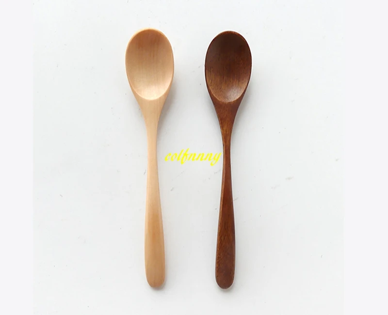 500pcs/ot 13x3cm Wooden Spoon Kitchen Cooking Utensil Ice Cream Coffee Tea Soup Spoon Dinner Tableware