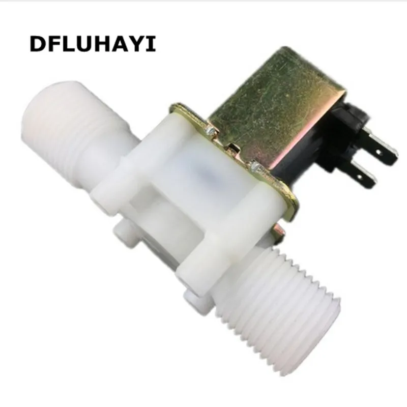 

10PCS/LOT 1/2 Plastic solenoid valve 12V 24V 220V inlet water valve 0.02~0.8Mpa