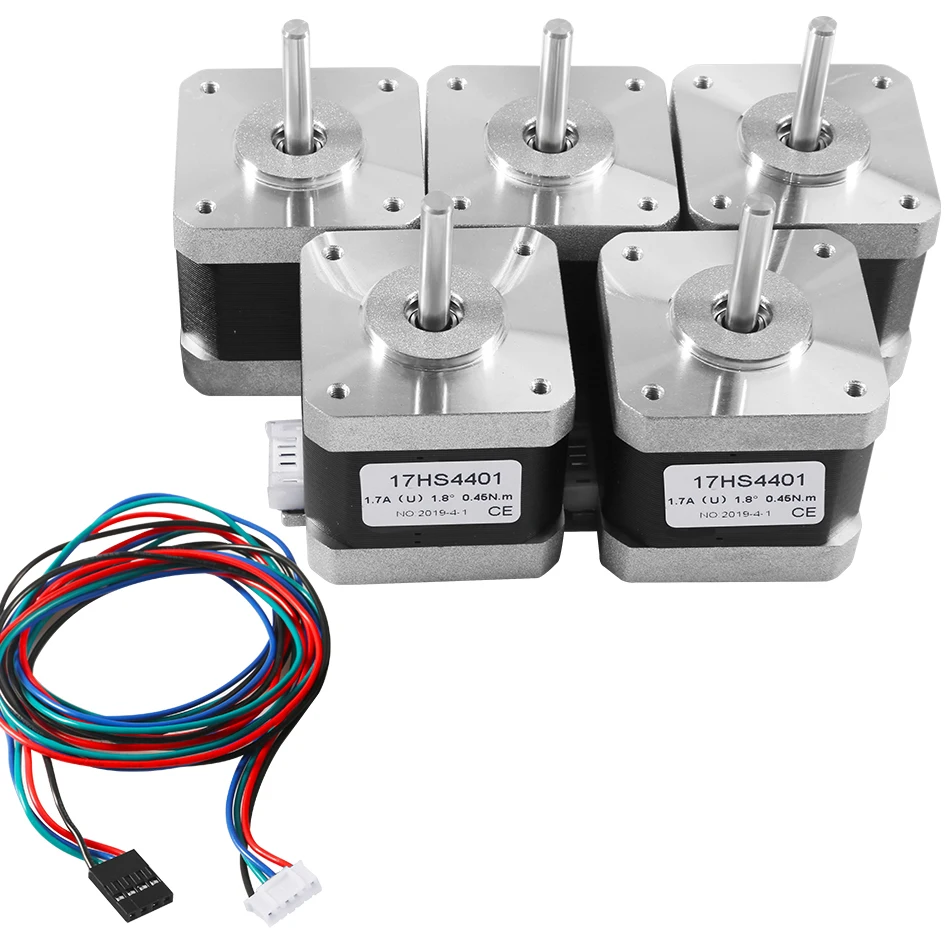 5pcs 17hs4401 Motor 3d Printer Motor With Cable 4 Lead Nema17 Stepper Motor 42 Motor Nema 17 Motor 42bygh 1.5a