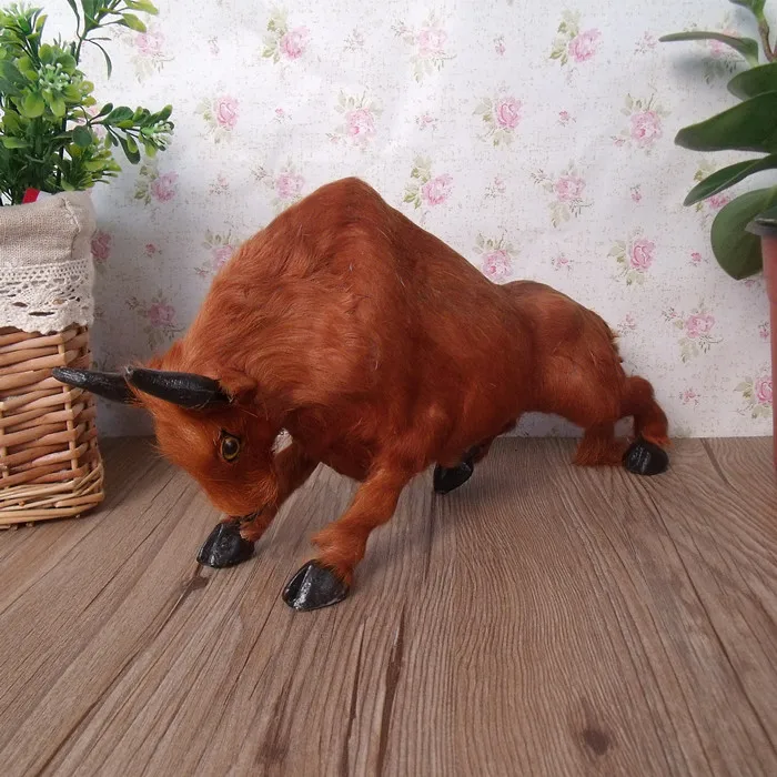 

simulation cattle toy polyethylene & furs Bullfighting model about 16x31x8cm 1640