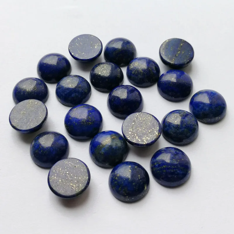 

Wholesale 12mm Nature Lapis Lazuli Stone Beads round CAB Cabochon loose beads 50pcs/Lot Free shipping