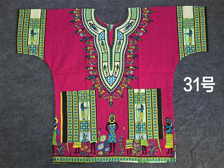 Cotton Africa Clothing Dashiki Performance Woman Man Children Blouse Ethnic Print Top