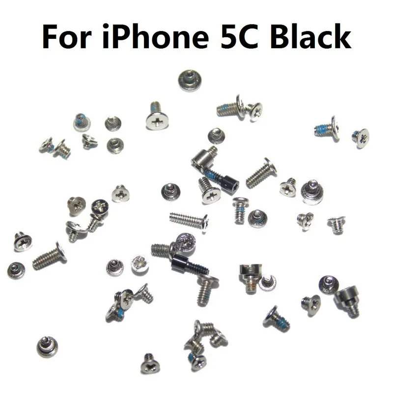 New Full Screws Set With 2 Bottom Screws Replacement For iPhone 4 4S 5 5S 5C SE Black White Gold