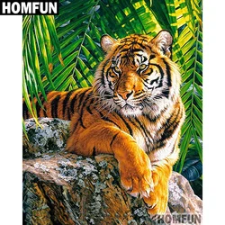 HOMFUN diamante pittura strass immagini diamante ricamo animale tigre punto croce diamante decorazioni per la casa A00550