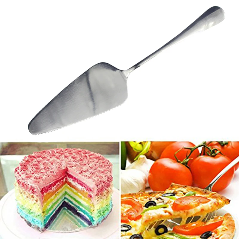 WALFOS Stainless Steel Serrated Edge Cake Server Blade Cutter Pie Pizza Cake Cutter Shovel Kitchen Baking Pastry Spatulas
