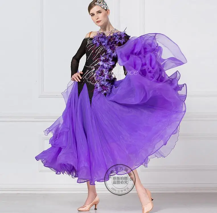 

New Competition ballroom Standard dance dress,dance clothing,ballroom waltz dresses,Ballroom Dance Dress mint green17169