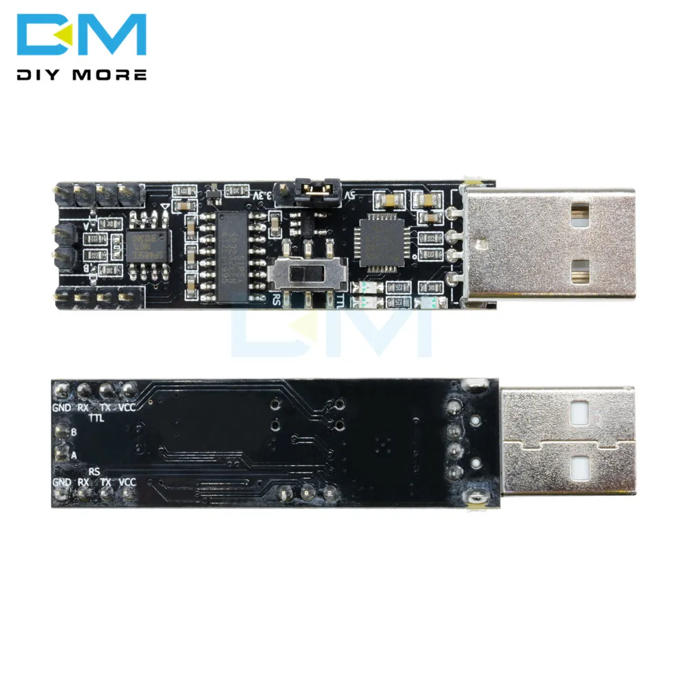 3 in 1 USB to RS232 RS485 TTL Converter Adapter Module 5V 500mA USB TLL Serial Port Module CP2102 2Mbps Chip Connector for Win7