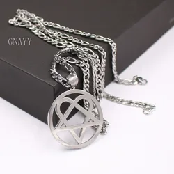Him Necklace Stainless Steel Heartagram Pendant Merch Logo Symbol 24