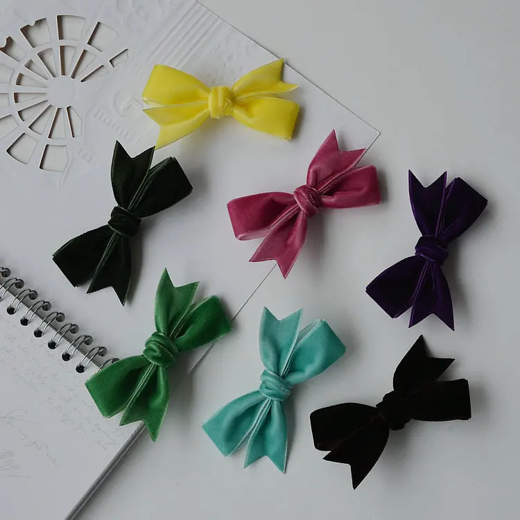 Dog Grooming  Accessories Clip Pet Vintage delicate velvet bow Hair Flower Card for Dogs Hairpin 20pcs/lot