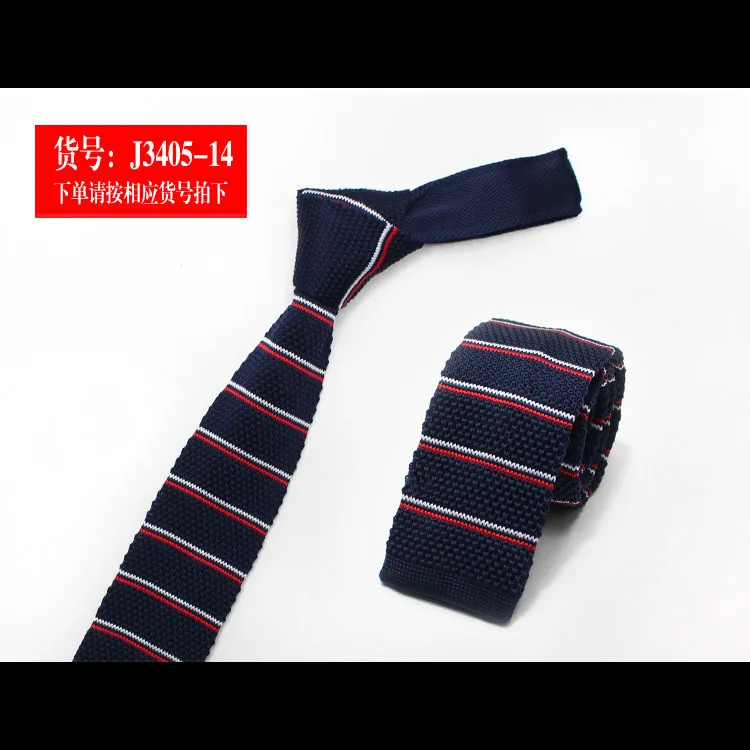 Men Knitted Knit Leisure Striped Ties Fashion Skinny Narrow Slim dot Neck Ties For Men Skinny Woven Designer Cravat for man