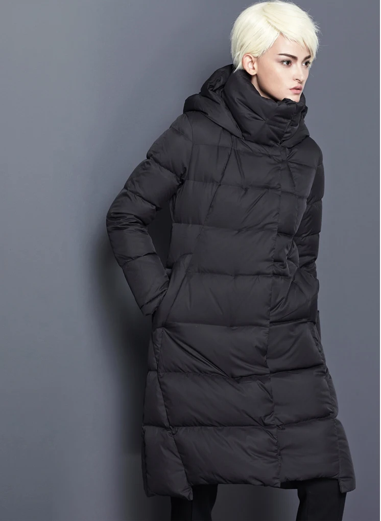 2020 womens winter long puffer down jackets thick black navy blue red plus size warm winter down coats