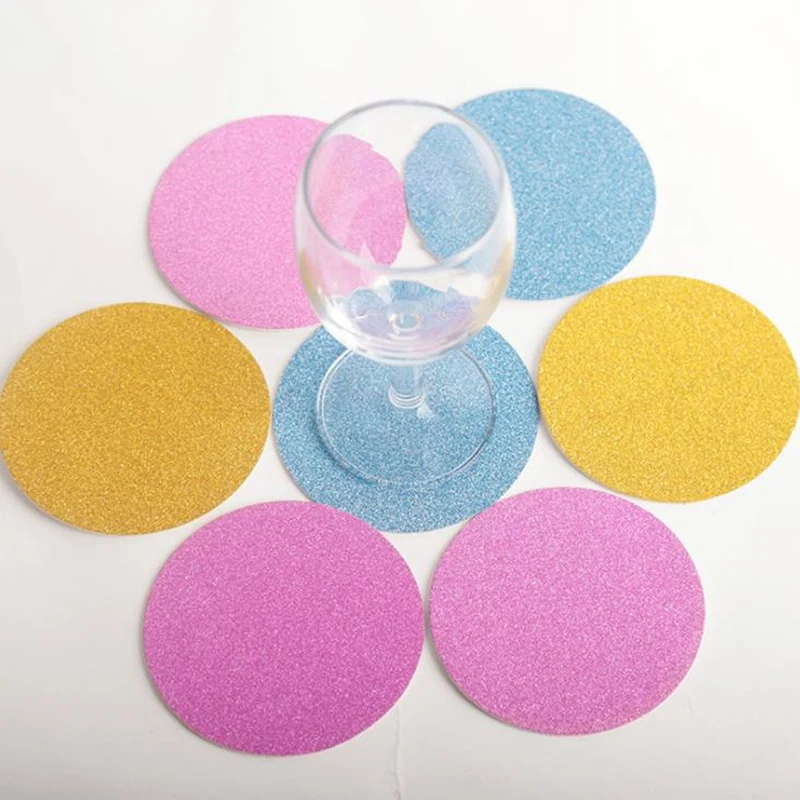 Wedding Cup Pads Round Card Paper Coaster Placemat for Wedding Party Home Table Decoration Wedding Favors Supplies F20173557