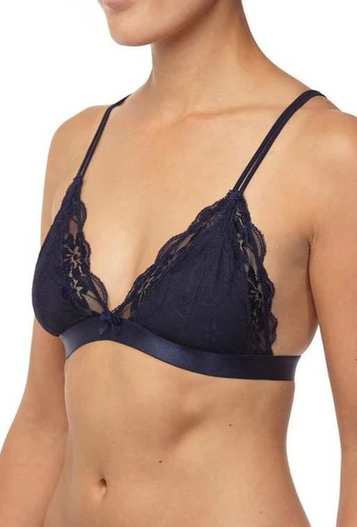 Di modo ultra-sottile senza fili triangolo in pizzo coppa del reggiseno sexy tentazione bikini comodo di sonno della biancheria intima femminile