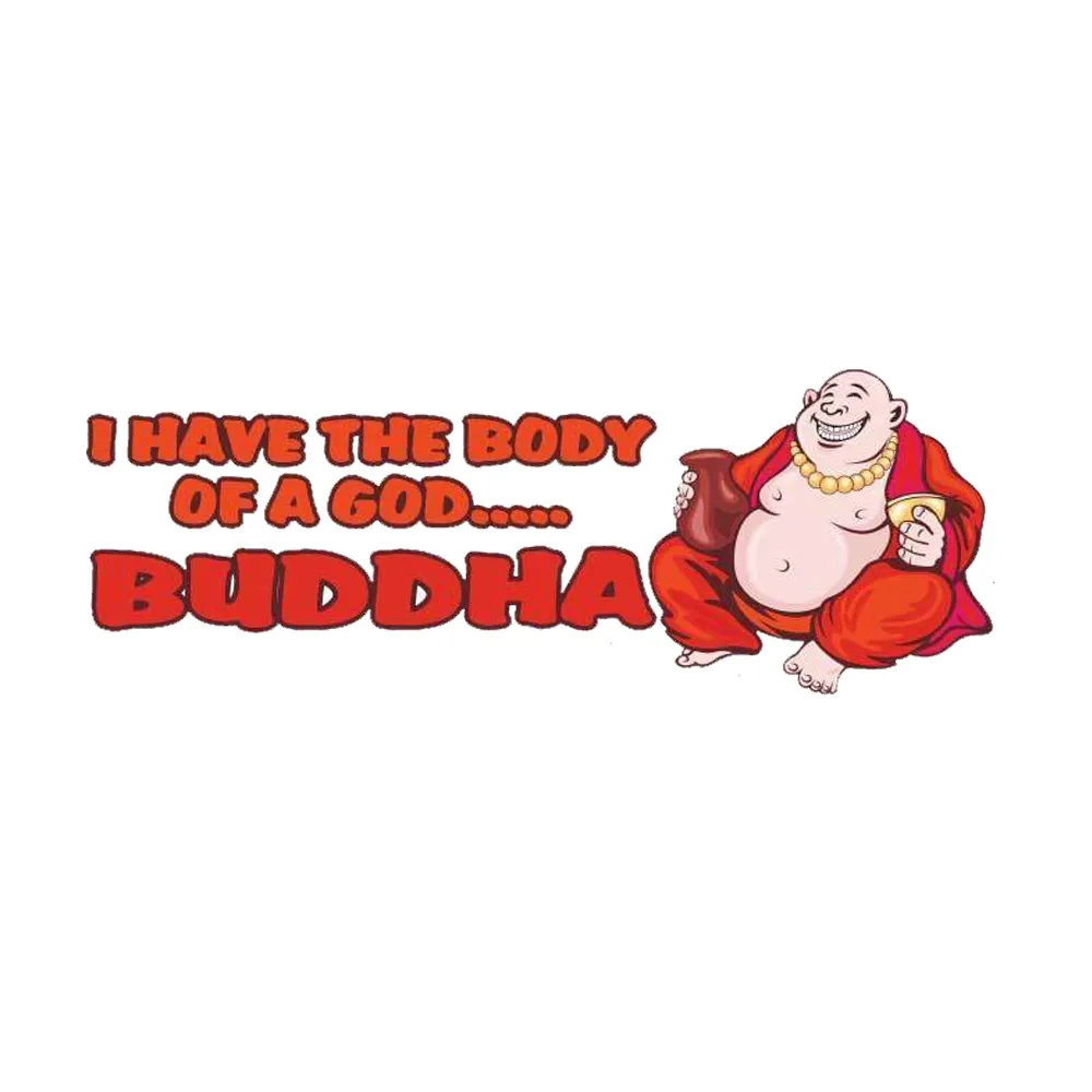 Buddha Body Stickers Funny Rude Vinyl Notebook Car Accessories Decorative Personality Accessories Decals