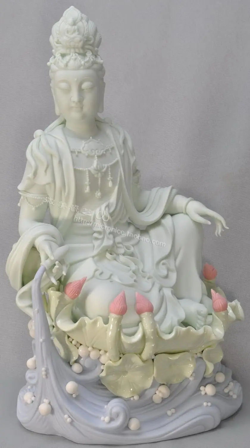 Micro Beautiful 13 inch Guanyin Buddha like elegant and delicate ornaments crafts porcelain Dehua Ceramic Figure