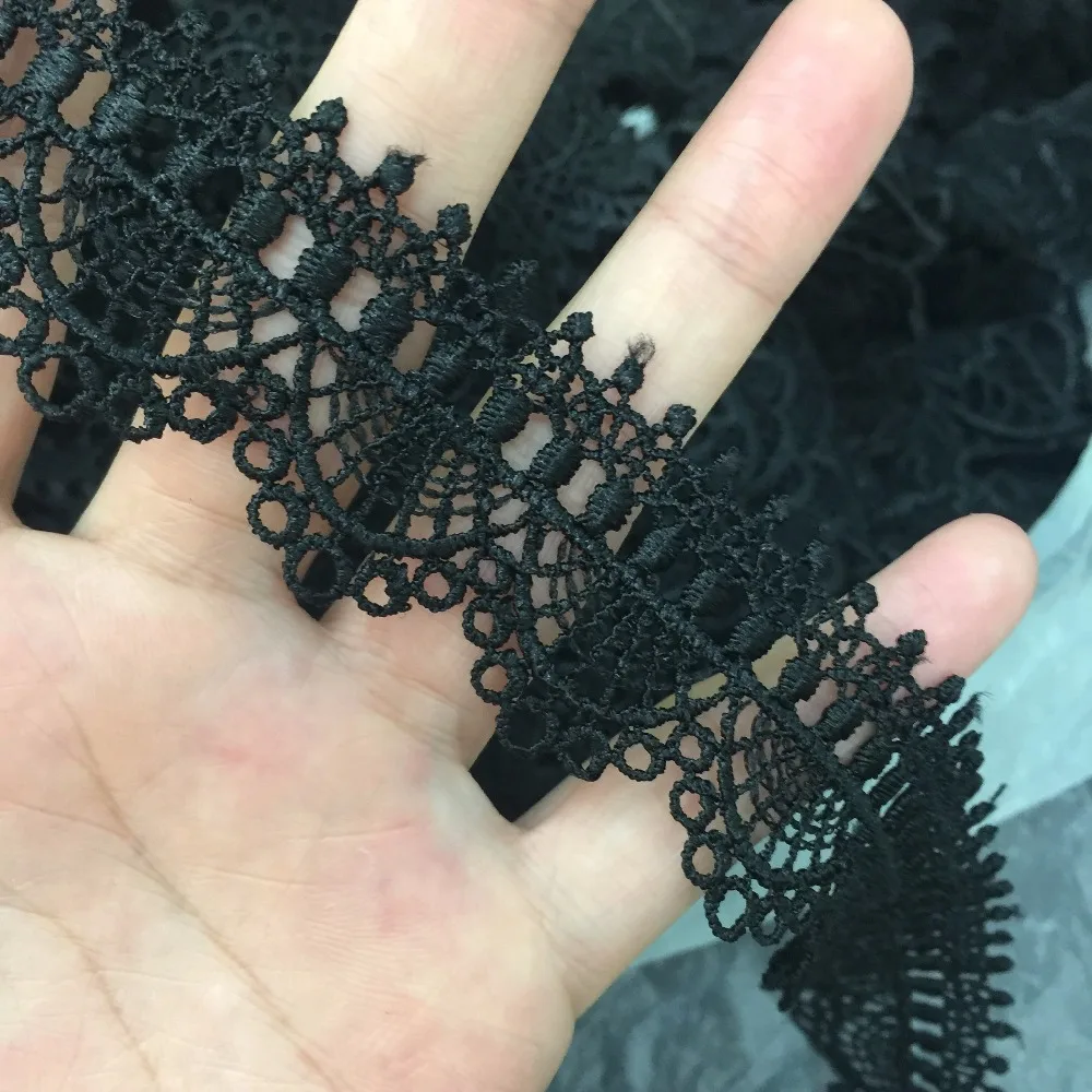 70yards Polyester chemical   Lace Victorian cheaper  wavy shape  polyester lace  Trim,wide3cm diy crafted sewing wholesale