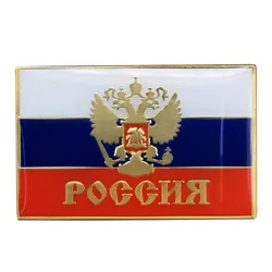 Russia Empire Imperial National President Double Wagle Flag Pin socialist communist metal badges insignia