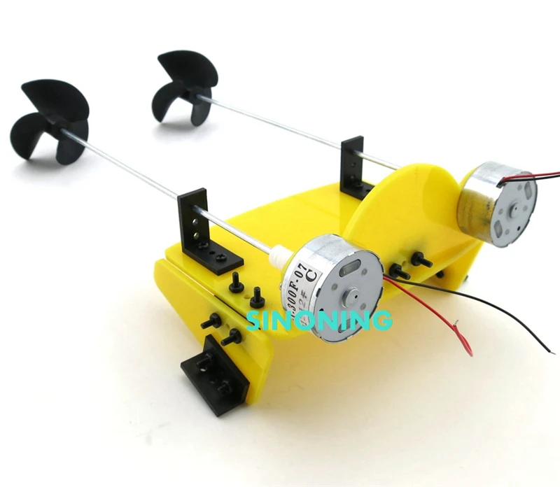 DIY handmade accessories boat ship kit electric two motor propeller power driven for Remote Control Boat